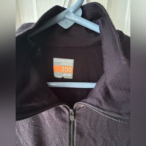 Icebreaker Merino Wool WL 200 Oasis Long Sleeve Half Zip Thermal Purple